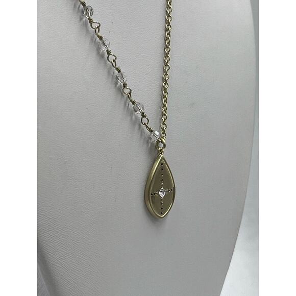 Silpada K & R Weekender Gold Plated Teardrop Crystal Accent necklace KRN0084 - Picture 7 of 15